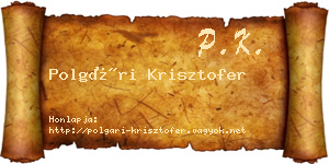 Polgári Krisztofer névjegykártya