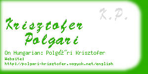 krisztofer polgari business card